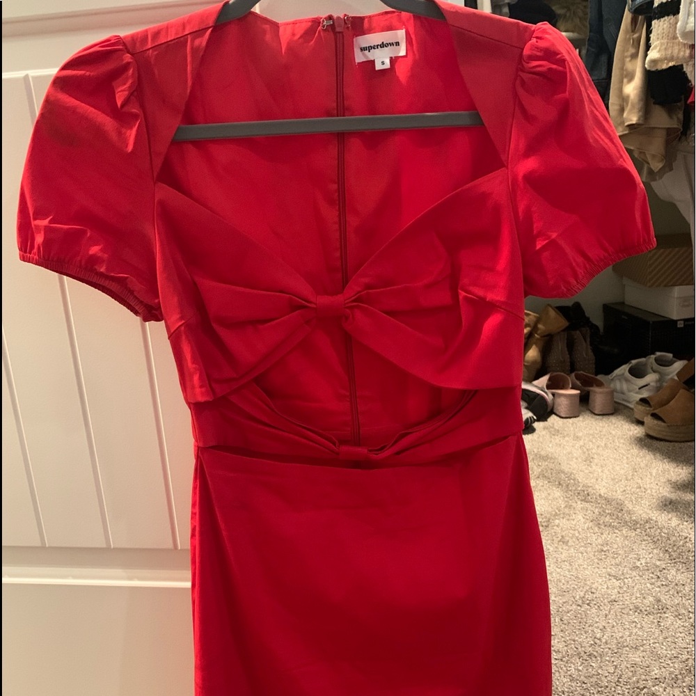 Red cutout dress